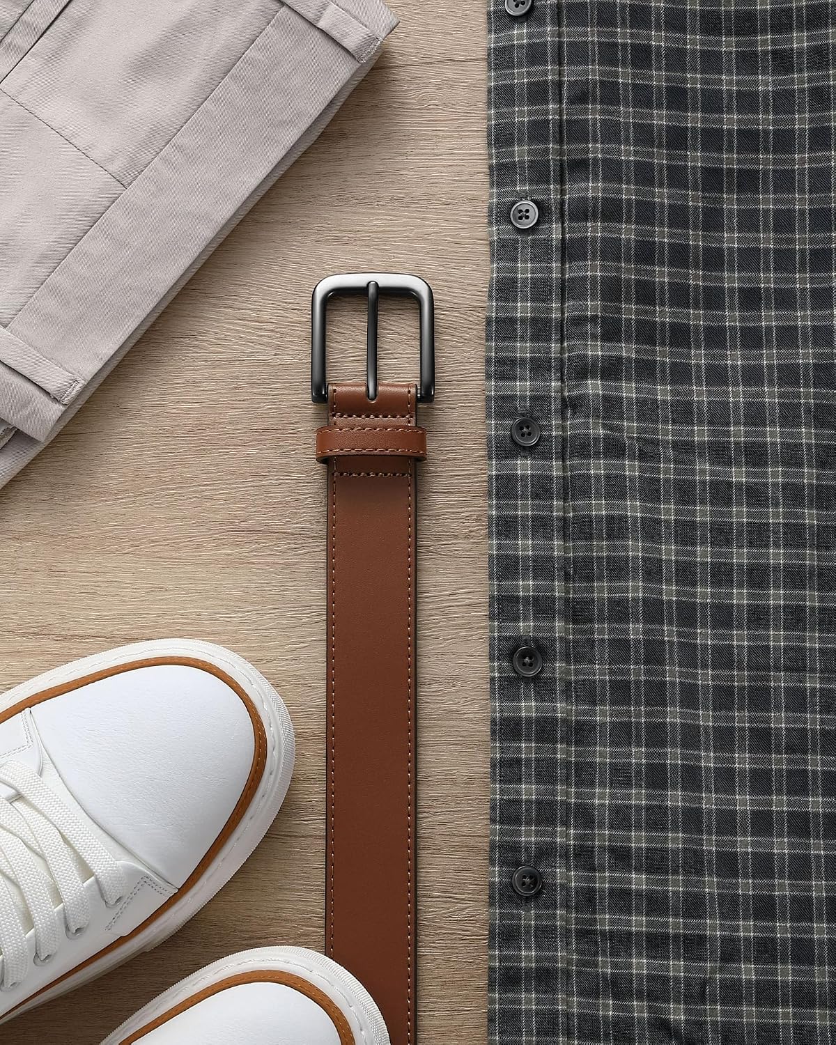 Detalle 2 de CHAOREN Men's Leather Belt, 35 mm