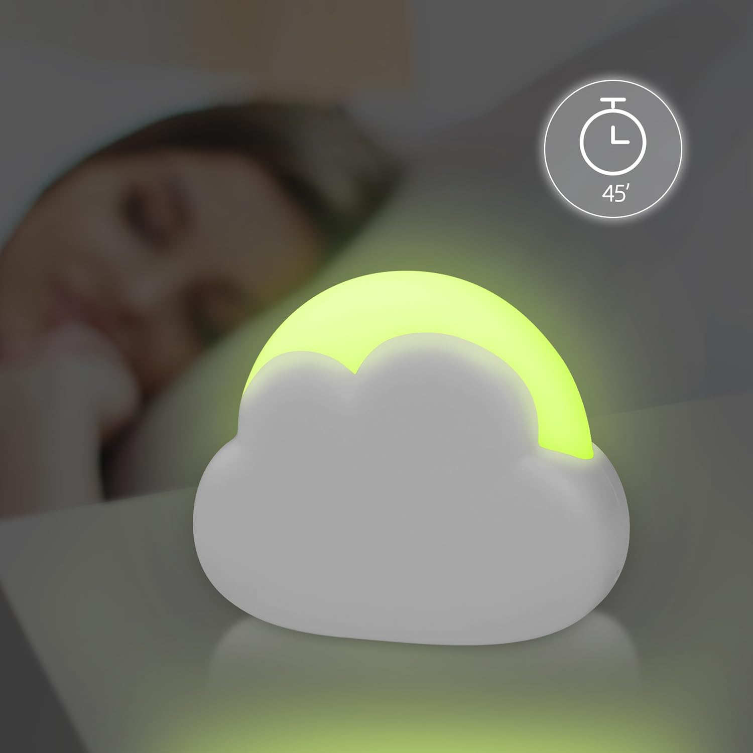 Detalle de Annmore Baby Night Light Cloud: Colour Changing, Rechargeable and Dimmable