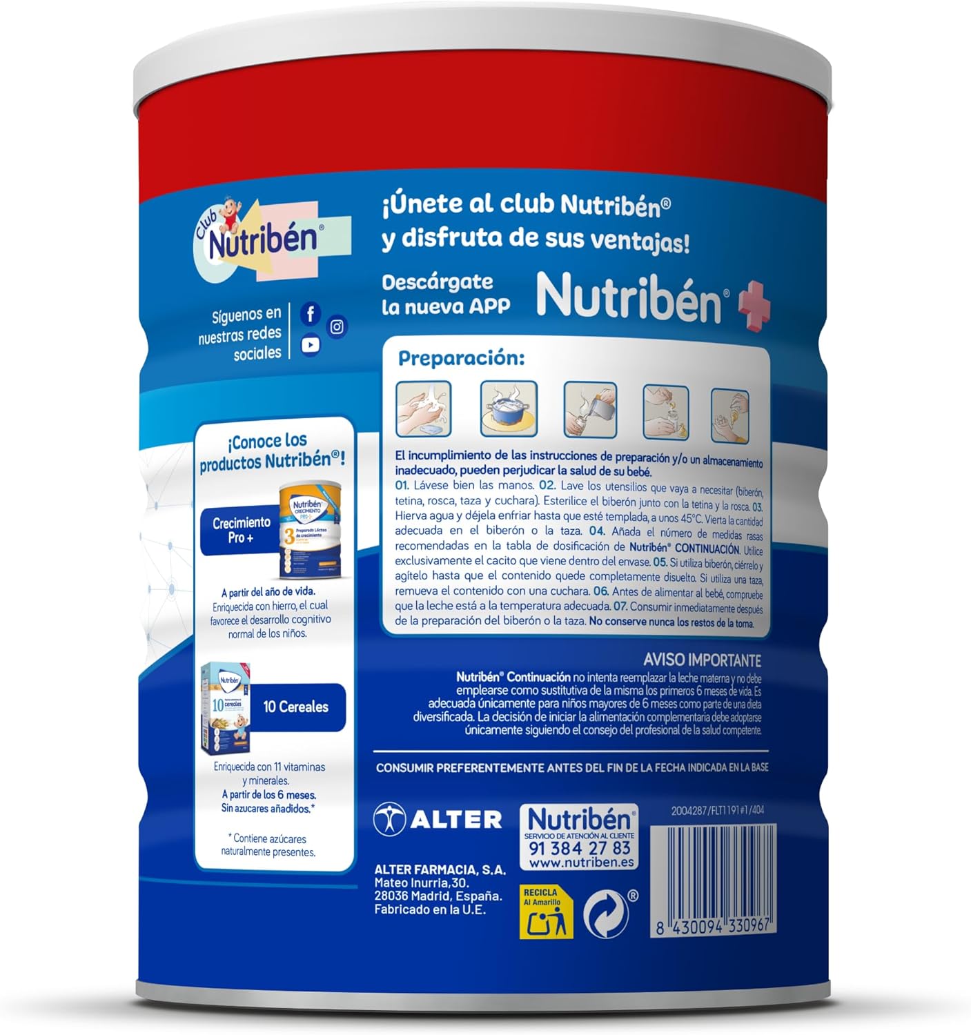 Thumbnail 1 de Nutribén Pro Alfa 2 Leche en Polvo Bebé 🍼 3x1kg