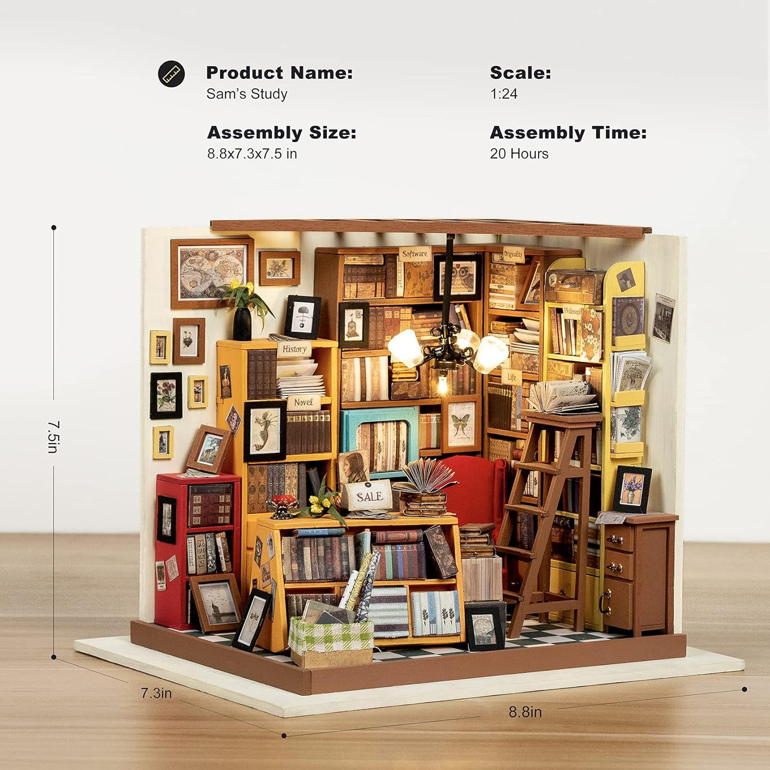 Thumbnail 2 de Rolife Maison Miniature à Construire avec LED – kit DIY en bois pour diorama de maison de poupée