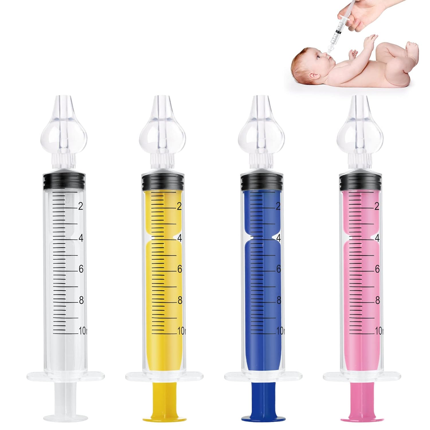 Thumbnail 3 de Vicloon Baby Nasendusche (6er Set, 10 ml) – tragbare Nasenspüler aus 100% Silikon für Babys