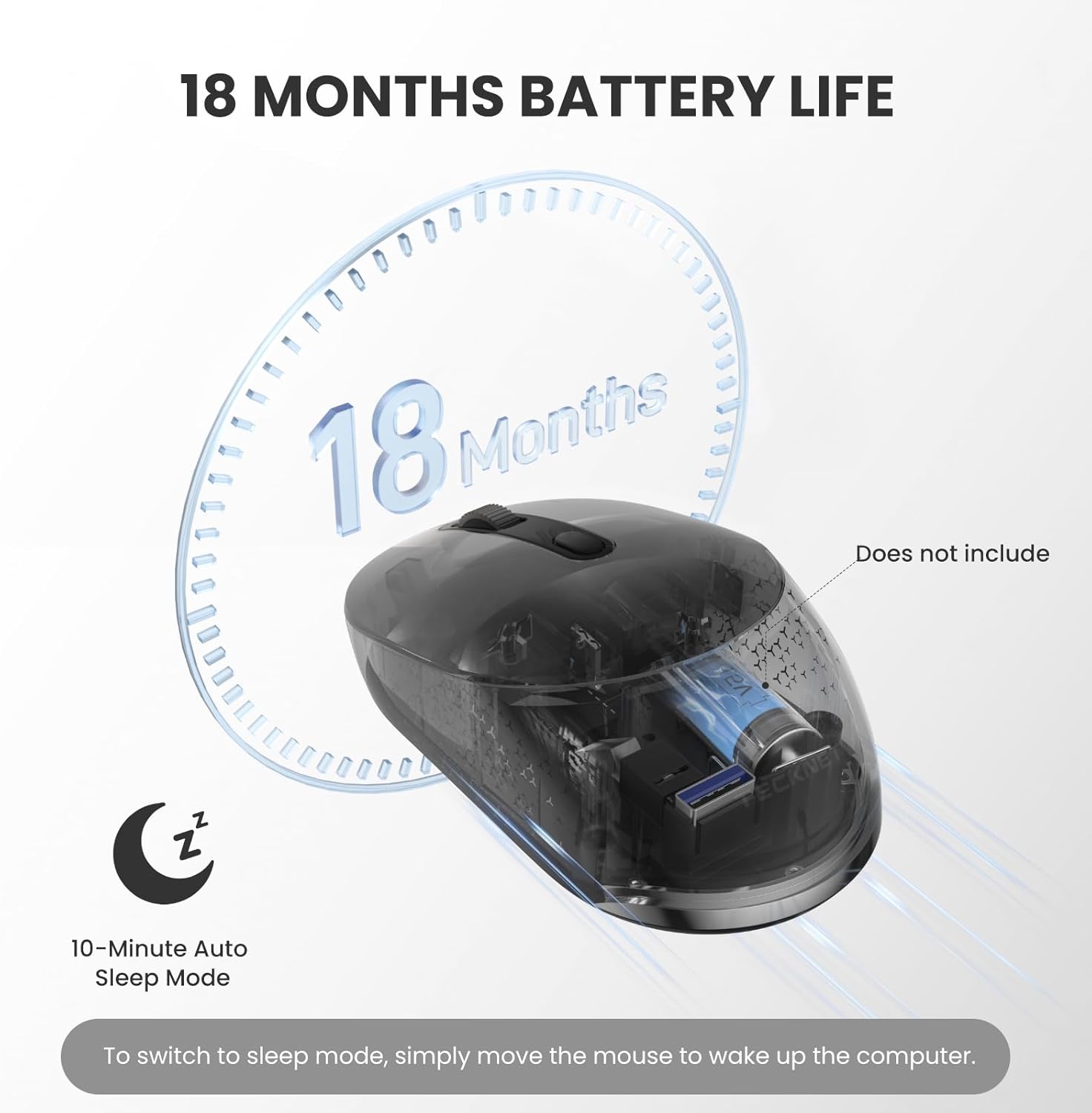Thumbnail 4 de TECKNET Wireless Mouse 1600 DPI Bluetooth