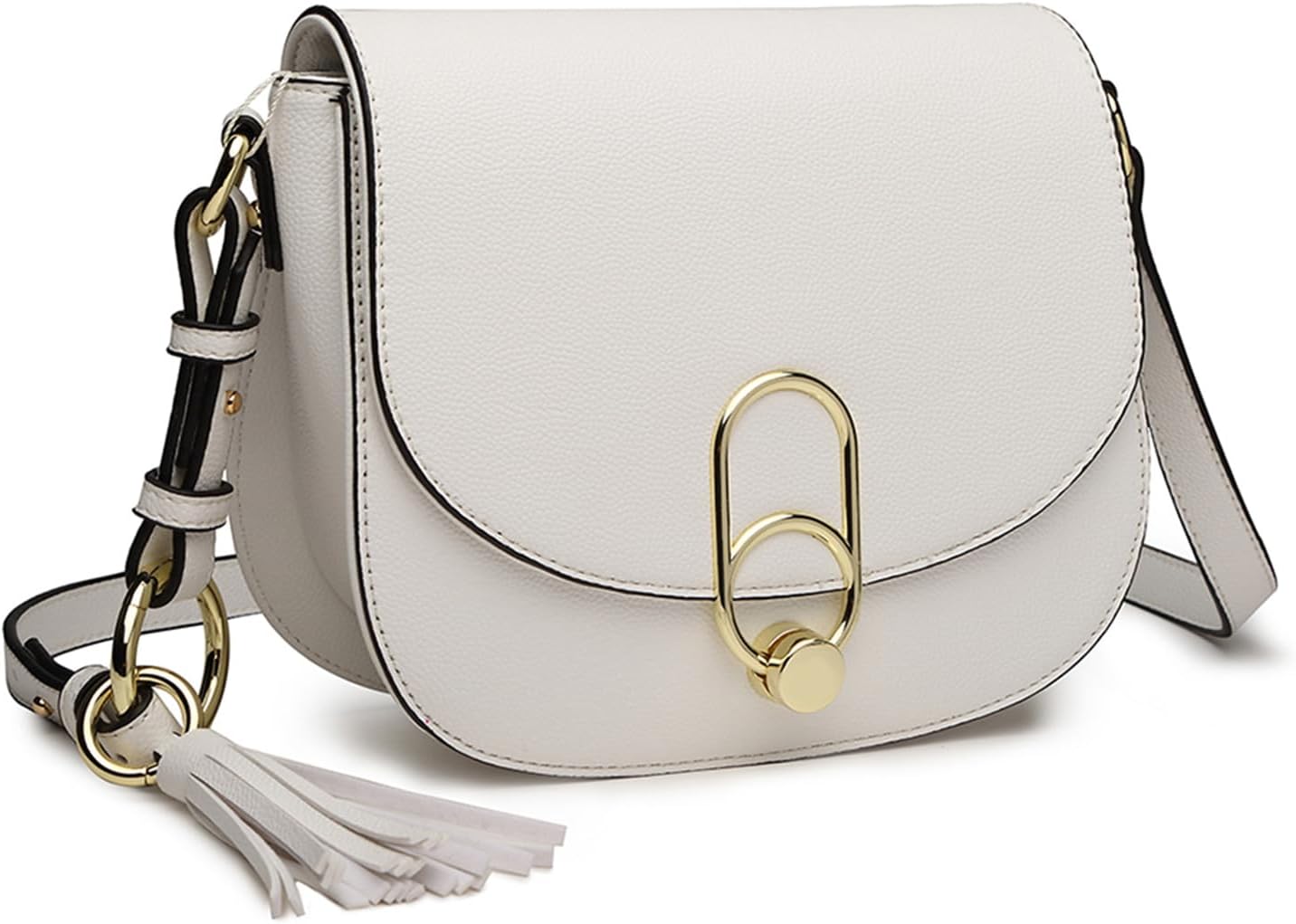 Imagen de Miss Lulu Women Cross Body Bag with Tassel, PU Leather Flap and Lock Closure en OfertitasTOP
