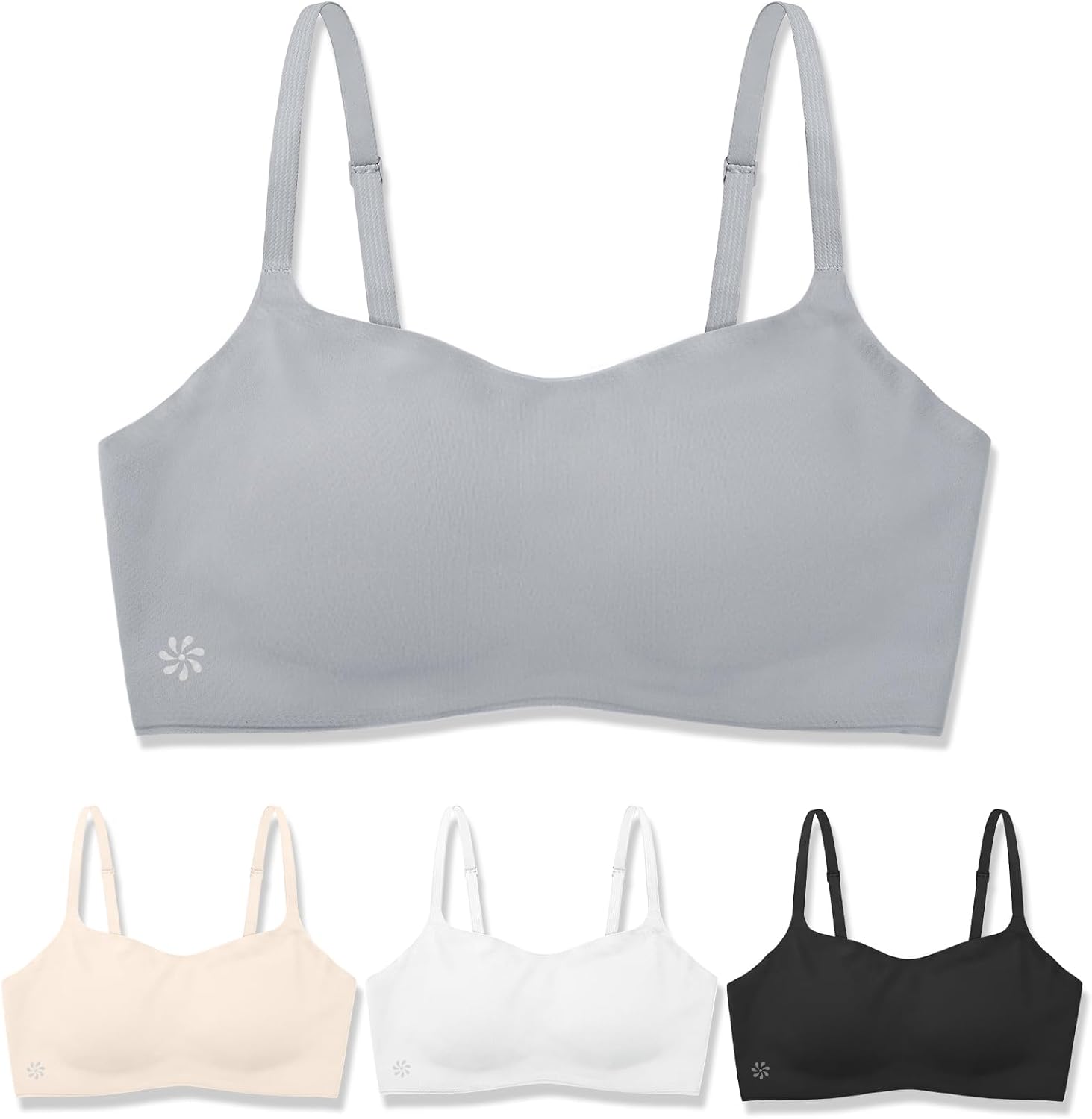 Detalle de SALIA GIRL Soft Training Bra for Girls (10-16) – Seamless, Easy Pull-On Camisole with Fixed Padding
