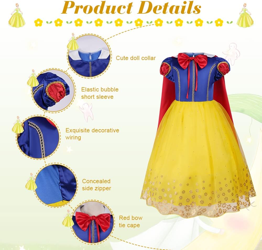 Thumbnail 3 de AOMIG Snow Principessa Vestito bambina 110 cm