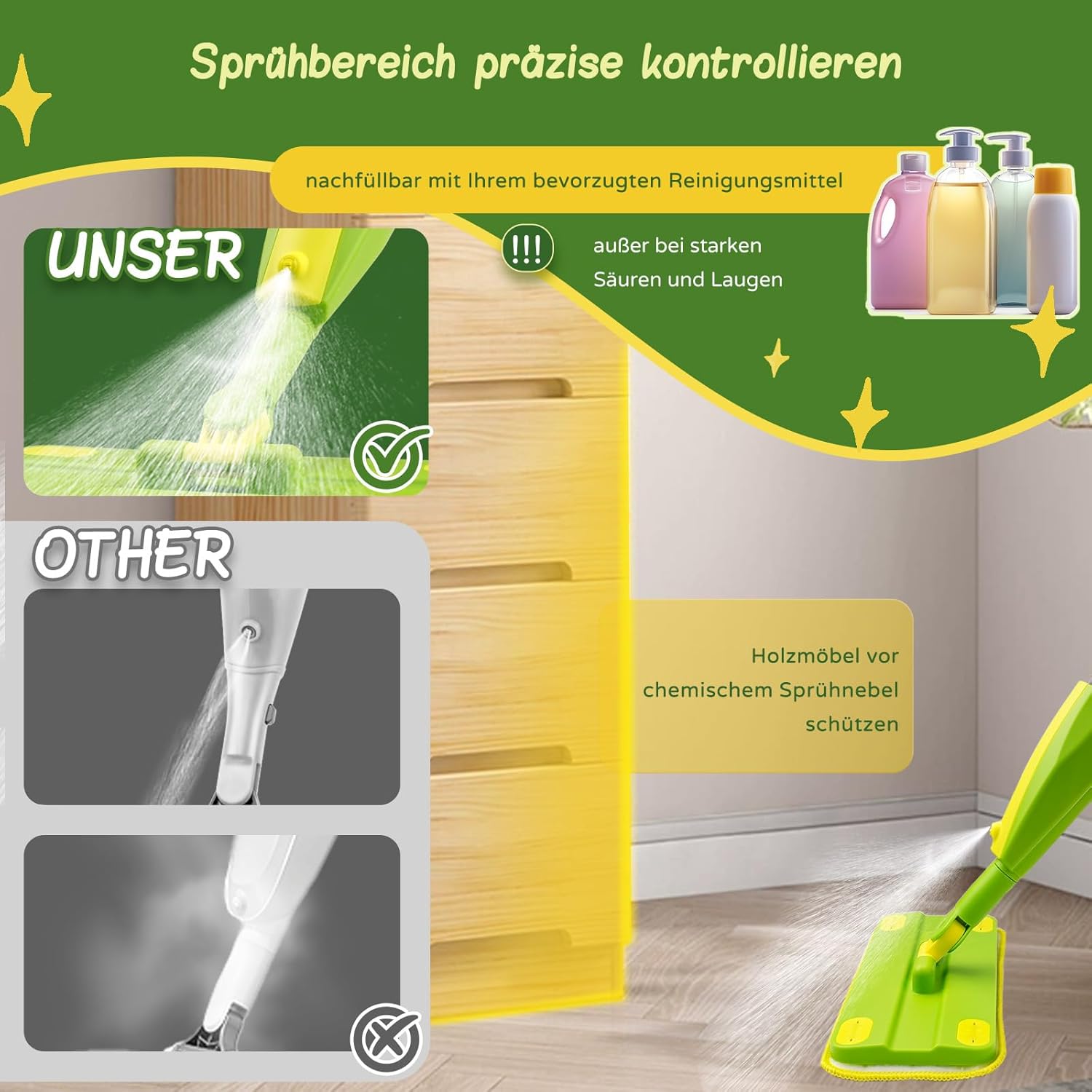 Thumbnail 6 de EURYUNG Kinder Wischmopp mit Sprühfunktion für Kinder ab 3