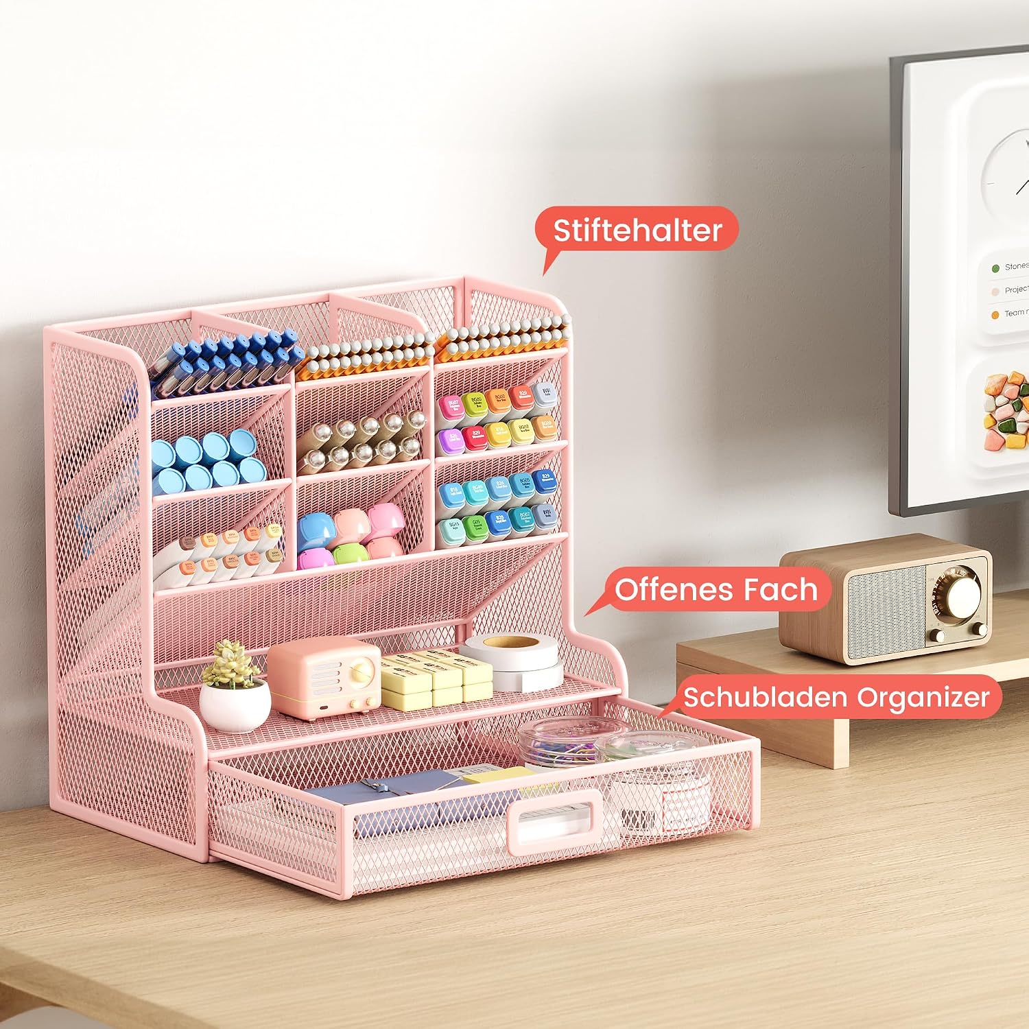 Detalle 1 de VITVITI Schreibtisch Organizer mit 9 Fächern