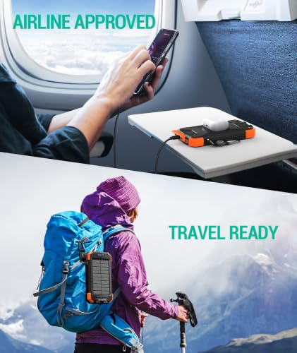 Thumbnail 7 de BLAVOR 10,000mAh Solar Power Bank with 20W USB-C Fast Charging and Dual Flashlights