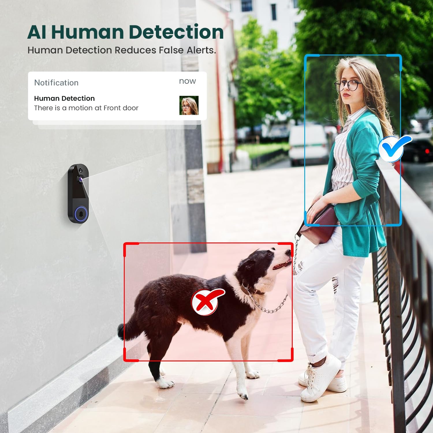Thumbnail 2 de FineLuck 1080P Video Doorbell Camera Wireless — Battery Powered, AI Detection & 2-Way Talk