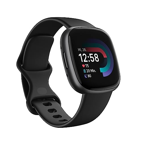 Detalle de Fitbit Versa 4 Smartwatch mit Google Health Premium – Schwarz/Graphit, 6 Tage Akku