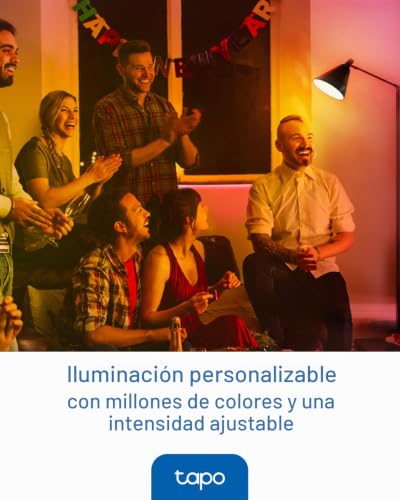 Detalle de Tapo L430P: Bombilla inteligente WiFi de 16 millones de colores, regulable y con control por voz (E27)