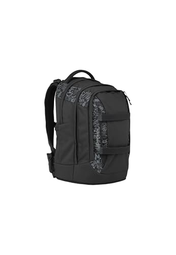 Detalle de Satch Schulrucksack Pack Street Ink – Grau: Durchdacht organisiert und ergonomisch