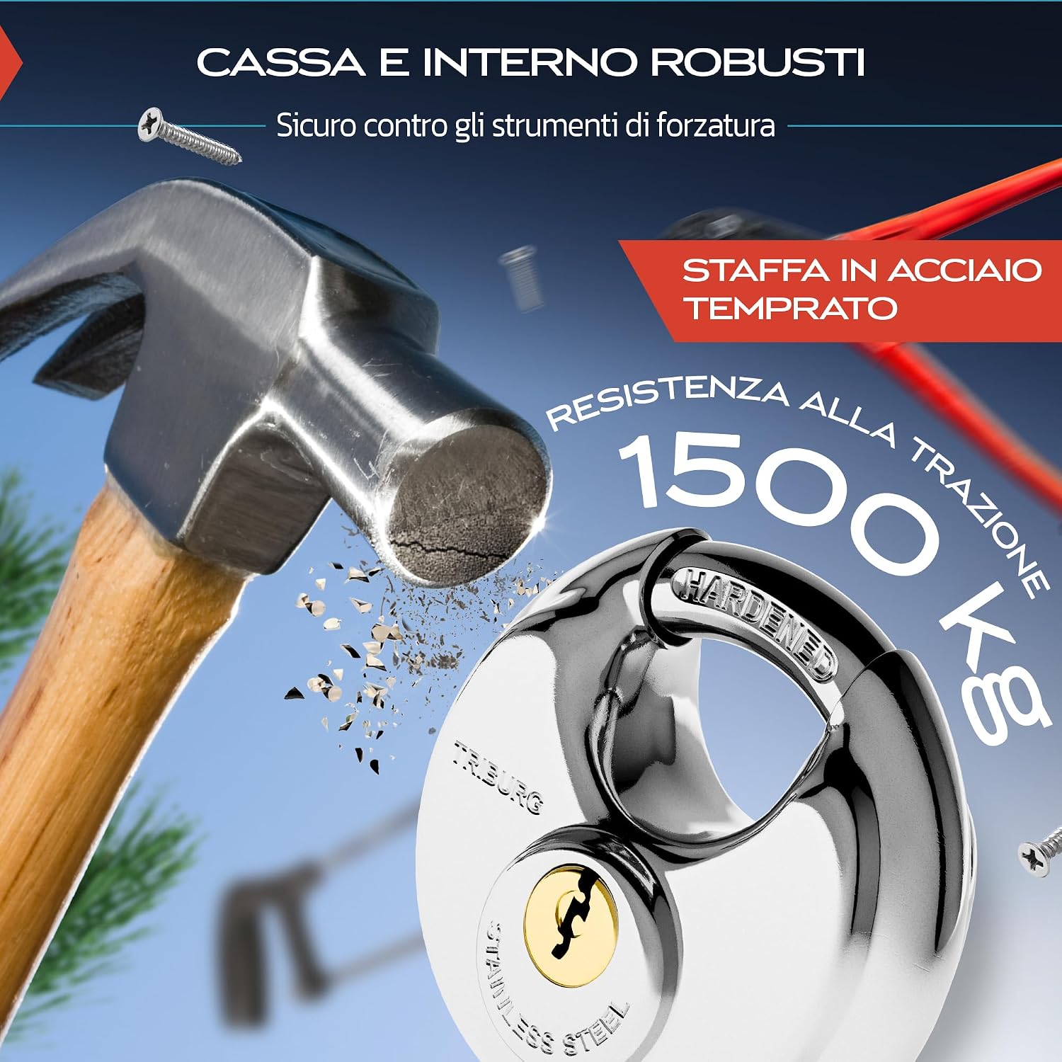 Thumbnail 6 de TRIBURG Serratura per rimorchio con serratura rotonda e tappo di protezione per gancio di traino
