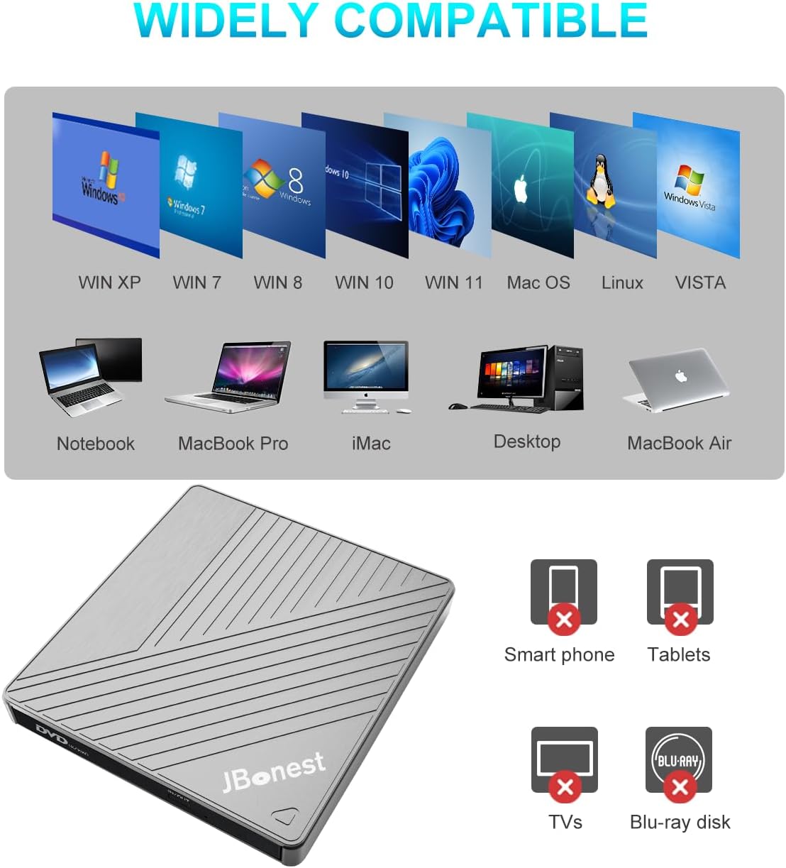 Detalle 2 de Externes CD DVD Laufwerk USB 3.0 Typ-C