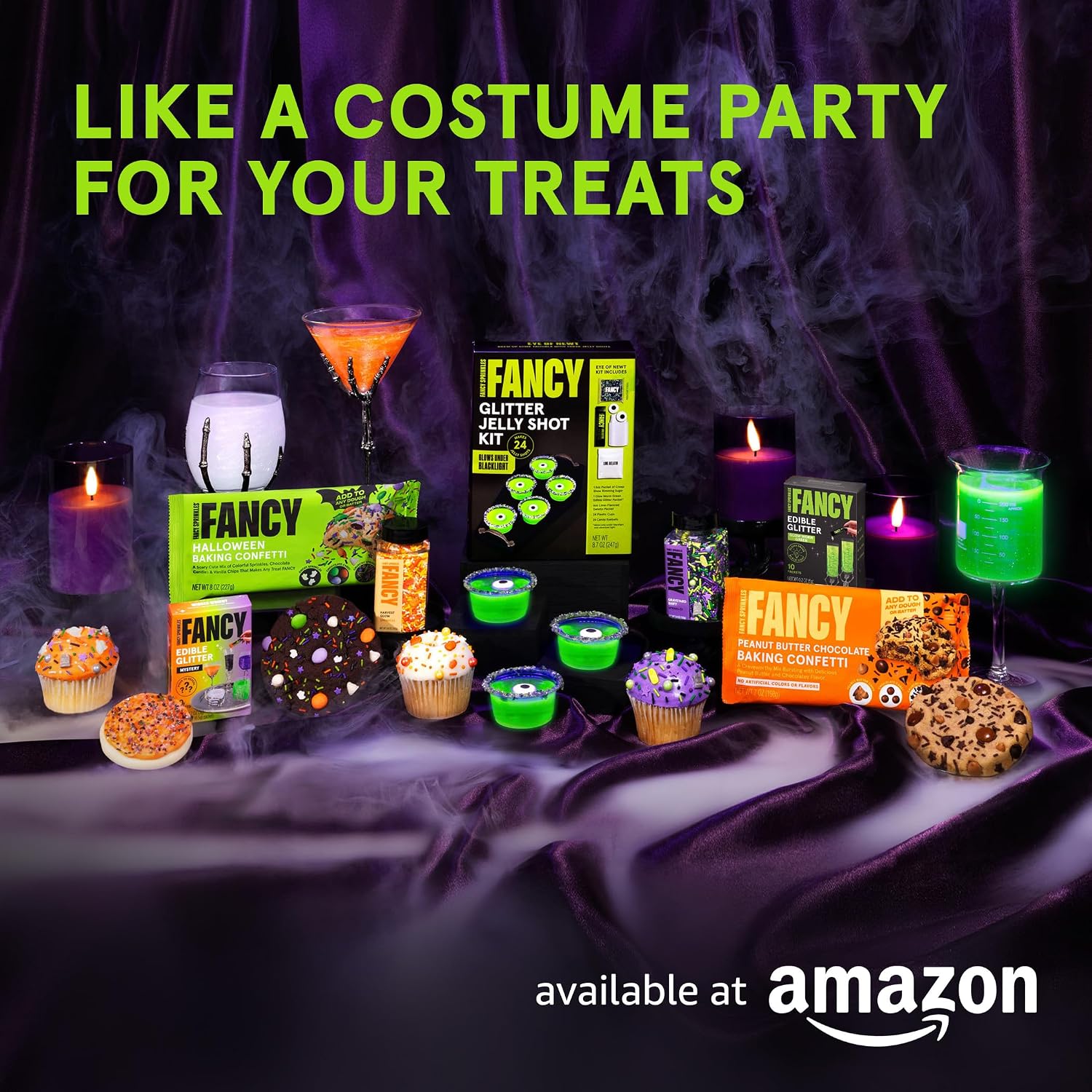 Thumbnail 4 de Fancy Sprinkles Graveyard Shift Halloween Sprinkles, Crunchy Green, Purple and Black Mix