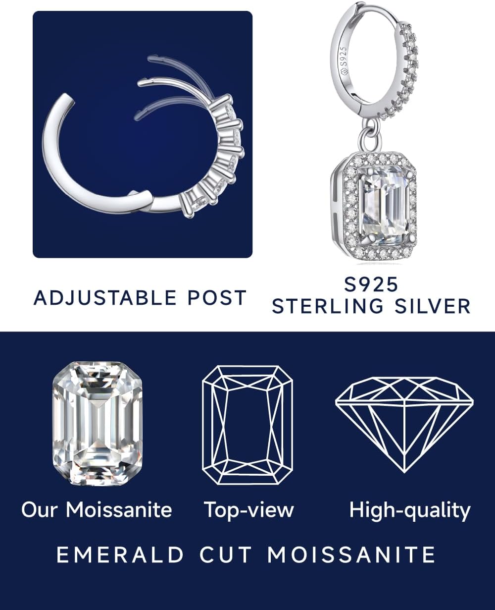Detalle 2 de MomentWish Boucles 2,364 ct Moissanite đ