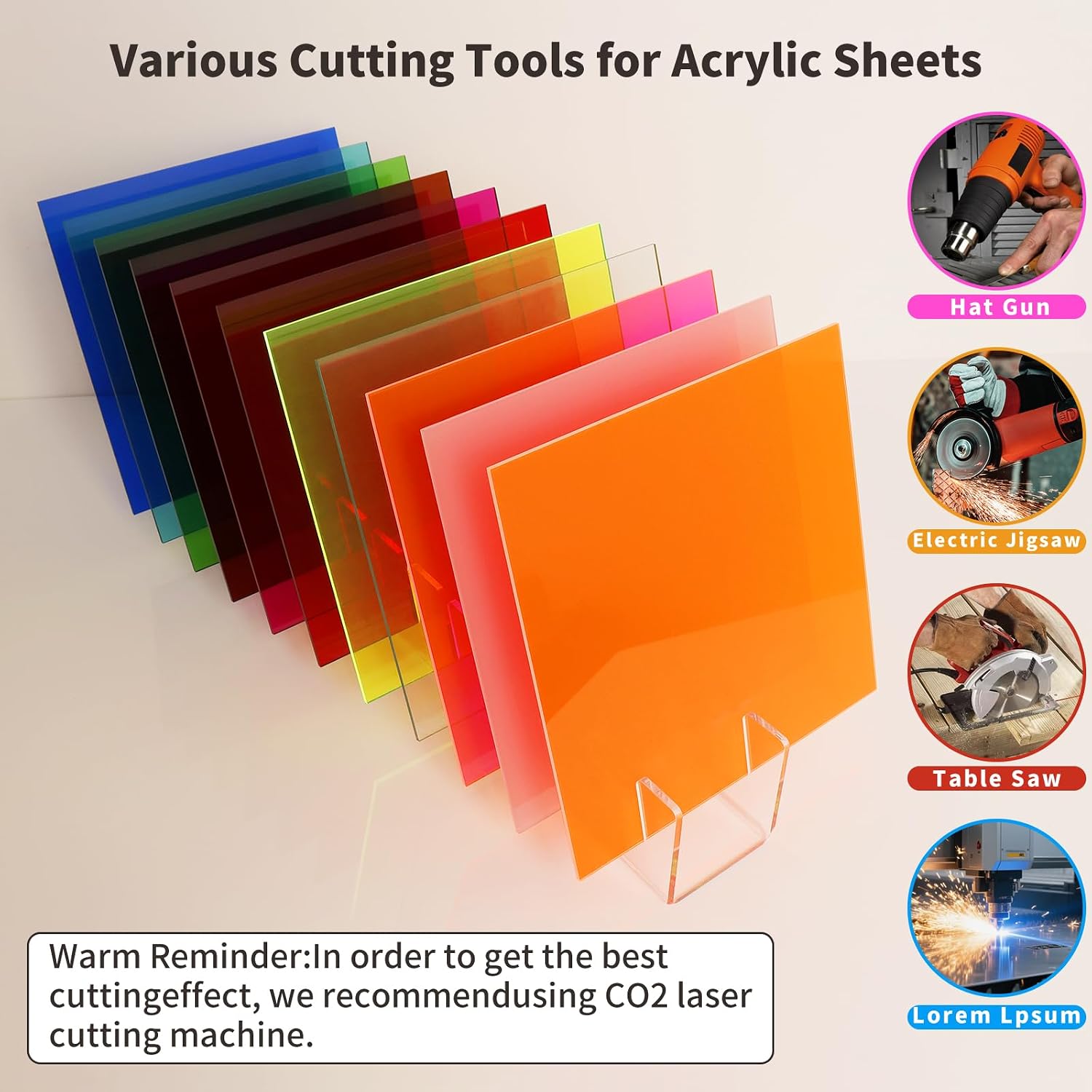 Detalle de Gdhwxcl Translucent Brown Acrylic Sheet, 1/8-Inch, 10 x 10-Inch, 2-Pack