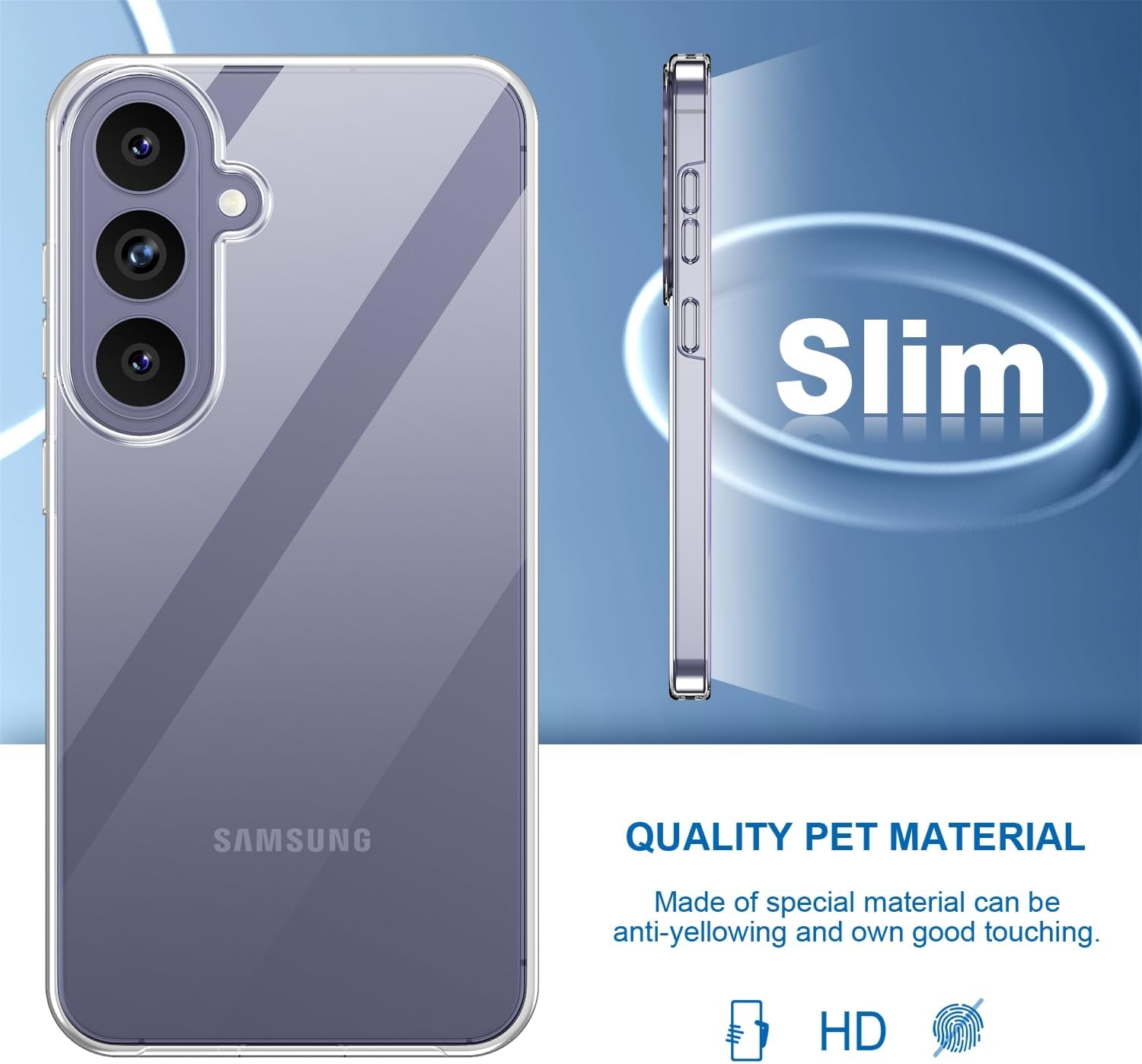 Detalle 2 de Guscase coque compatible Samsung Galaxy S26 5G transparente en silicone TPU 360°