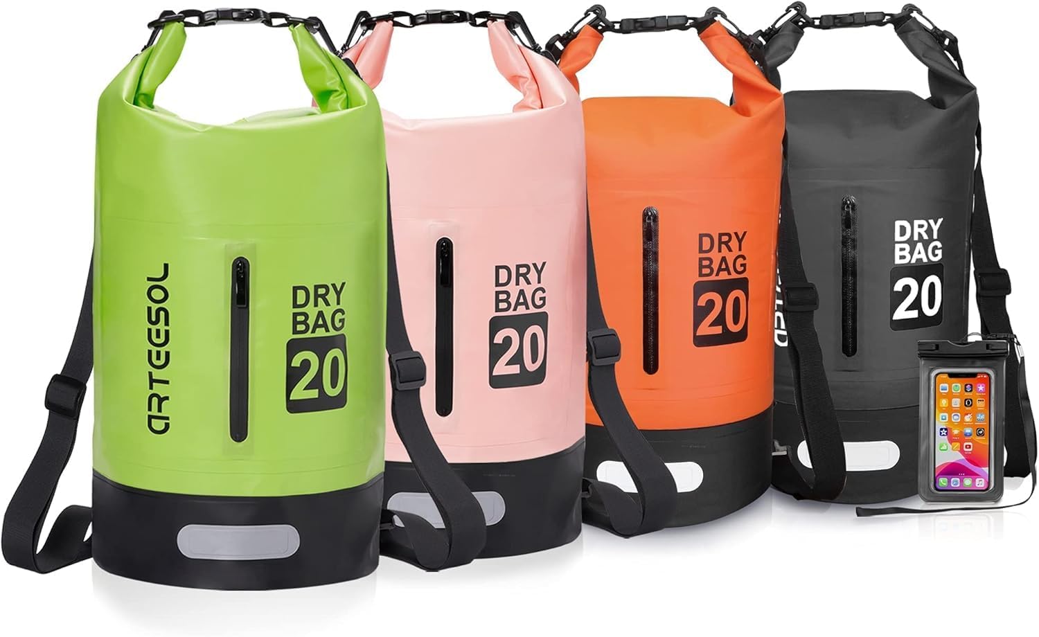 Detalle 2 de Blackace arteesol Dry Bag – 5L/10L/20L/30L Wasserdichte Trocken-Tasche (mit langem verstellbarem Schultergurt) für Kayaking, Kanutouren, Angeln und Outdoor-Aktivitäten