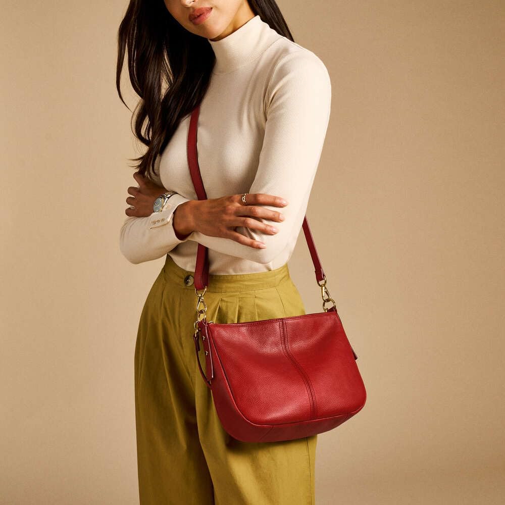 Thumbnail 1 de Fossil Jolie: Borsa a tracolla in pelle rossa da donna