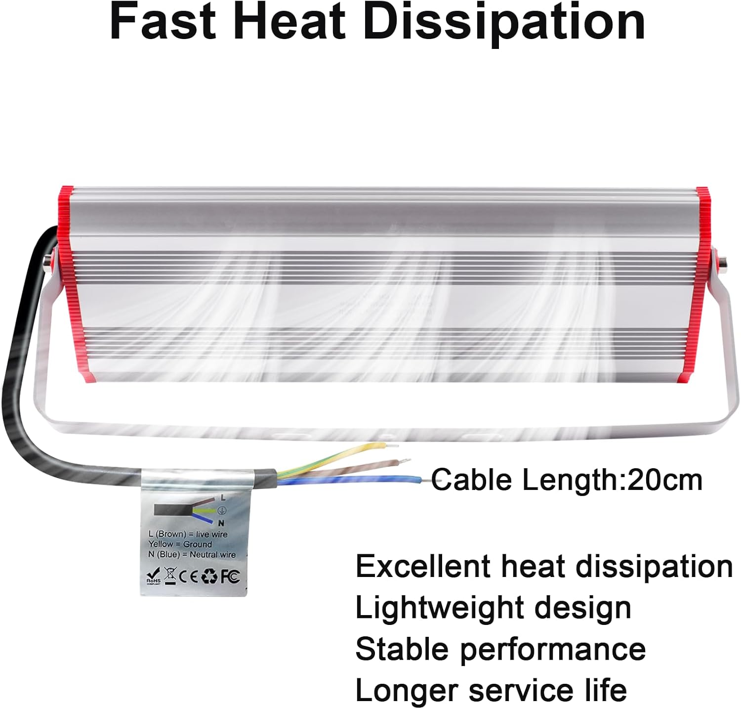 Thumbnail 6 de Projecteur extérieur LED 200W – 20 000 lm, IP66, 6500K, faisceau 120°