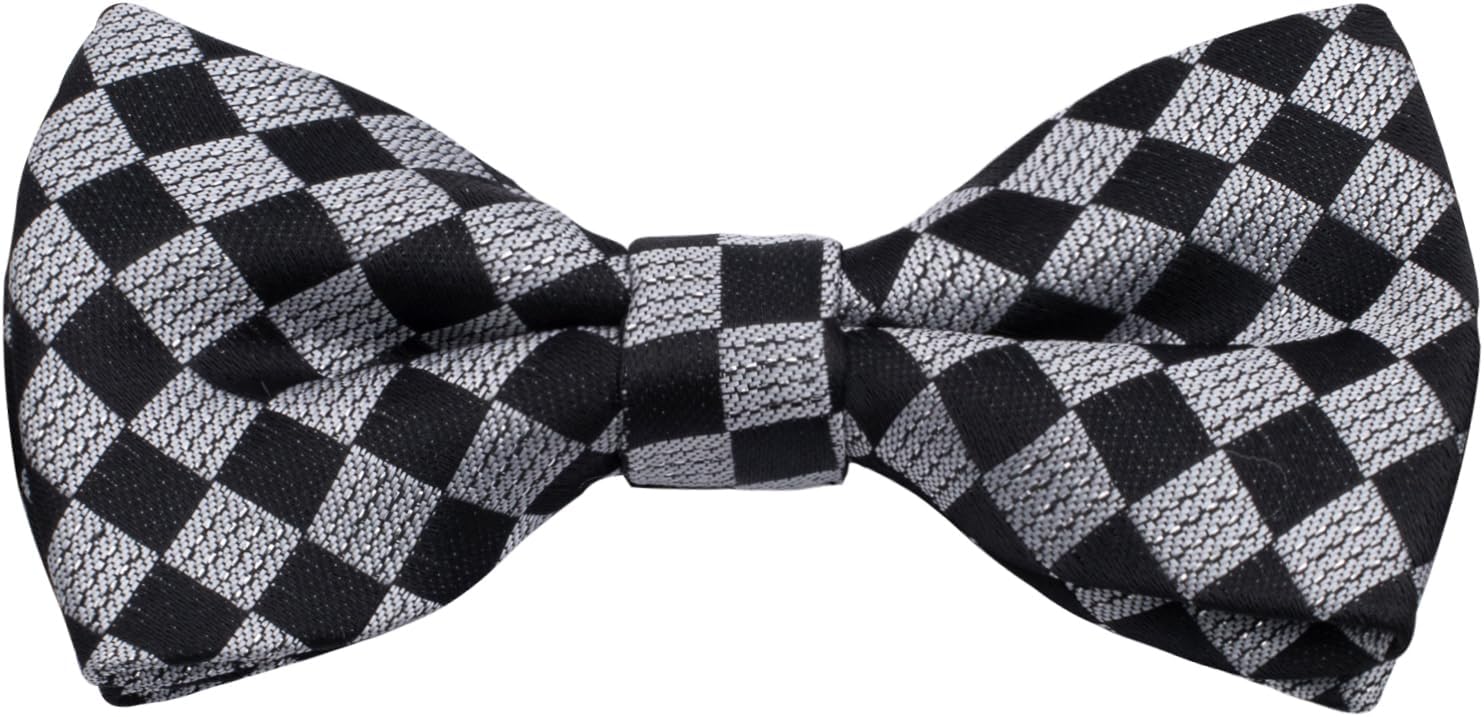 Thumbnail 6 de Alizeal Boys Pre-tied Bow Tie with Polka Dot Stripe Novelty Pattern