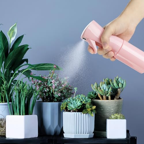 Detalle de Uervoton Sprühflasche für Haare, 210 ml, Wasserzerstäuber, Rosa – Präzises Stylinghilfe mit 360° Sprühen