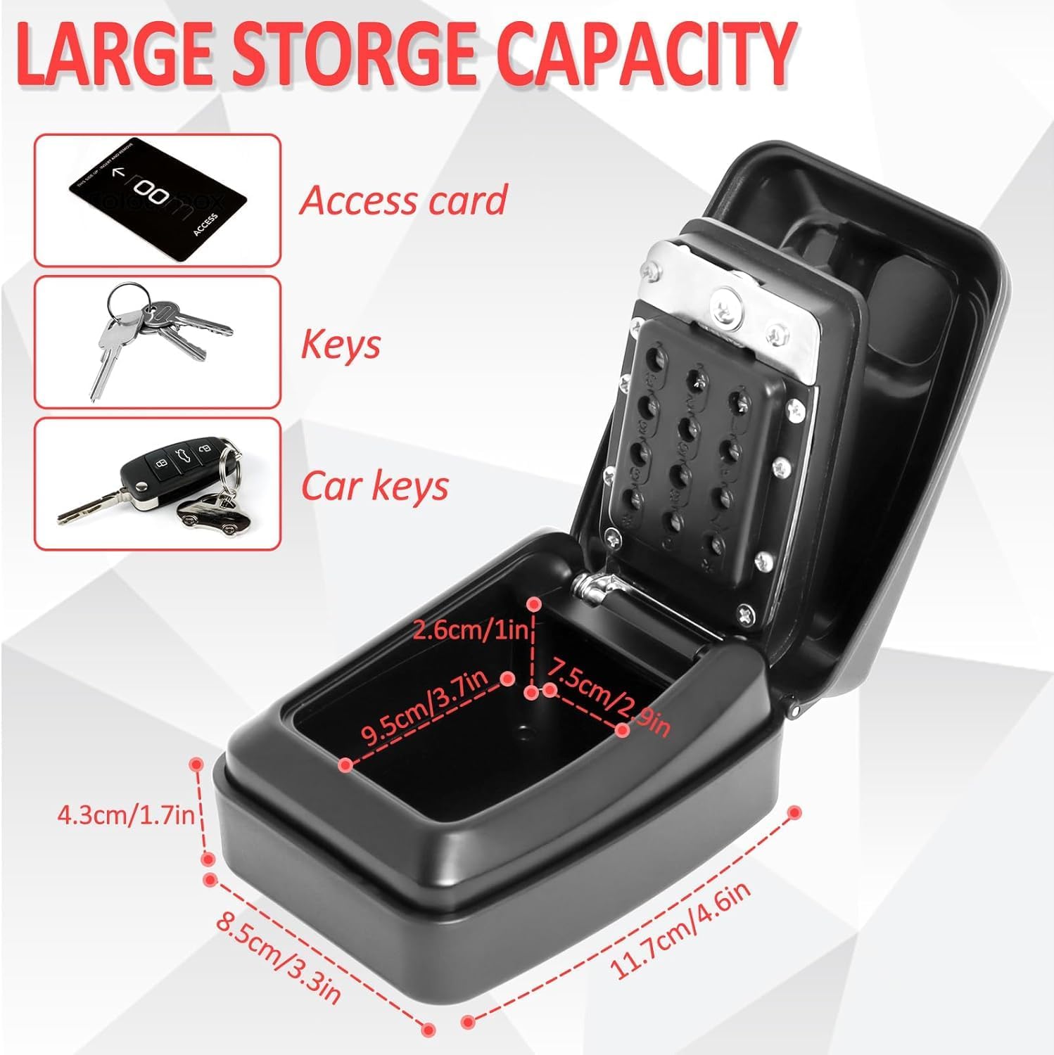 Thumbnail 1 de Gekufa Key Safe Outdoor 12-Digit Lockbox