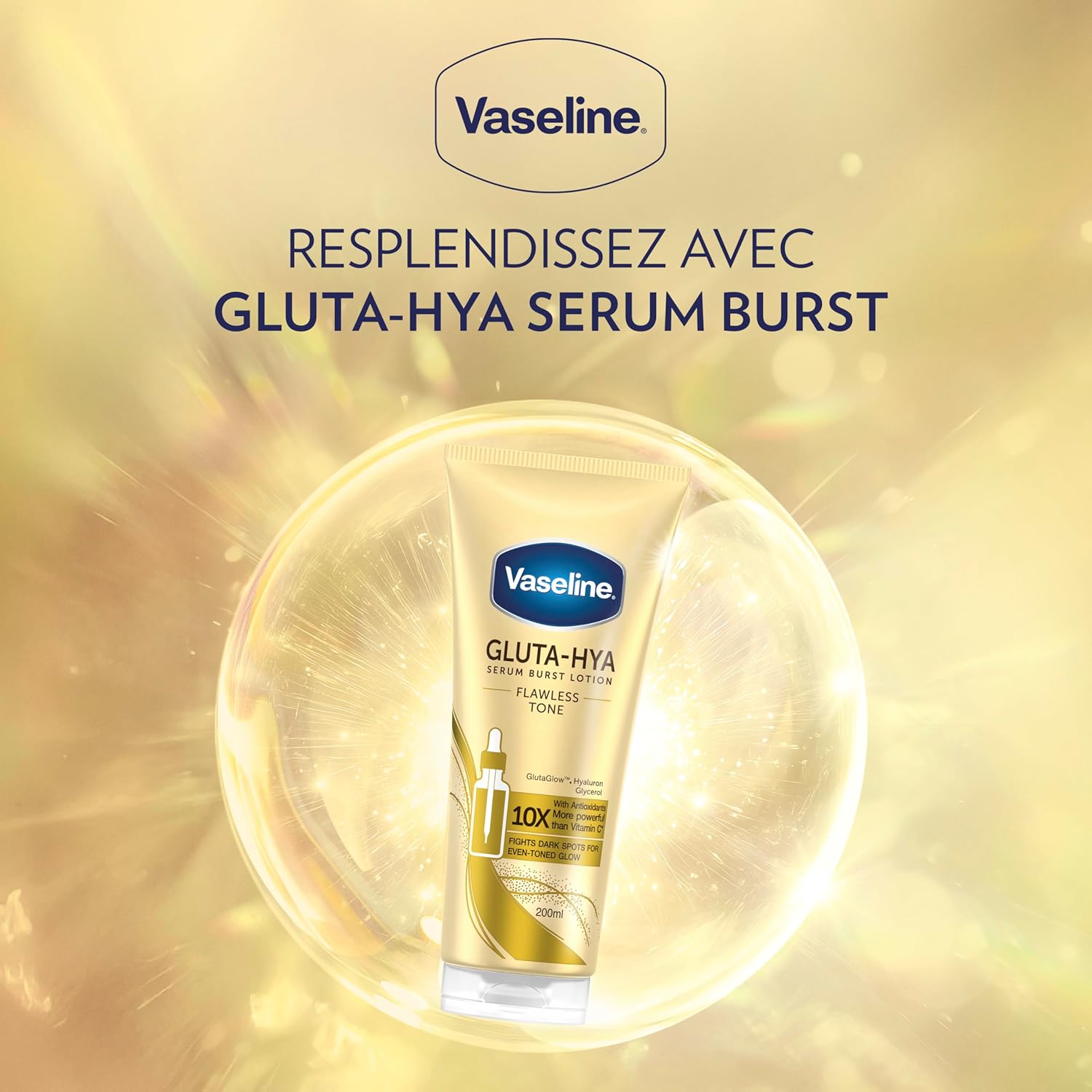 Detalle de Vaseline Gluta-Hya Flawless Tone: Lotion hydratante riche en antioxydants, 2 x 200 ml
