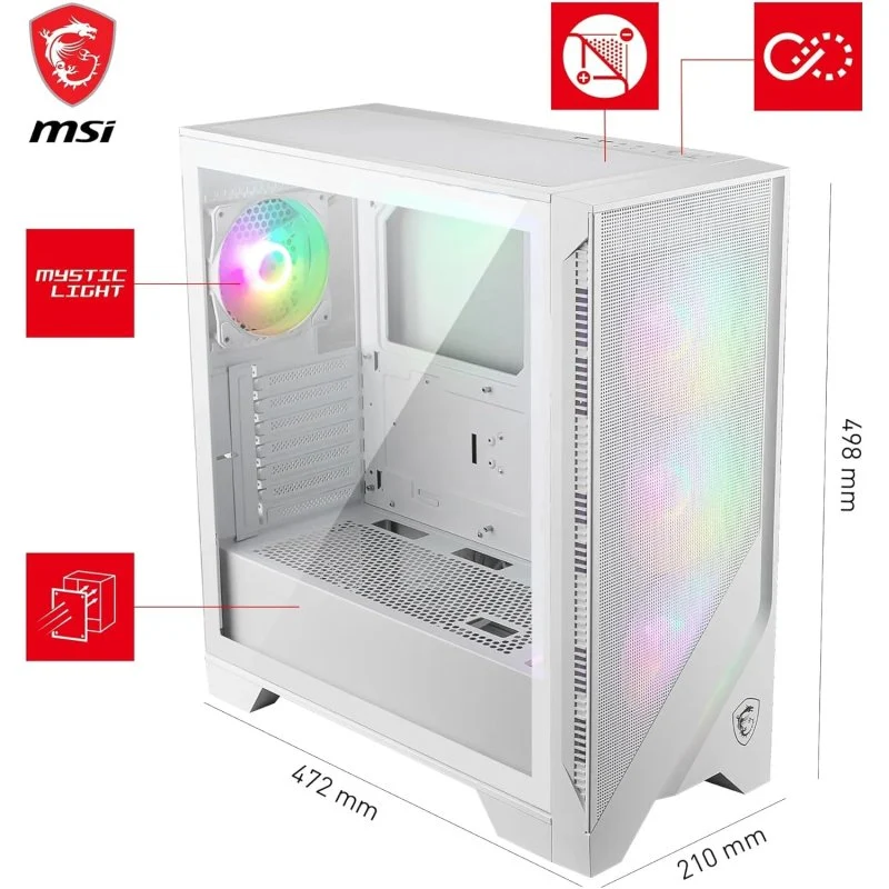Thumbnail 1 de MSI MAG FORGE 320R AIRFLOW ARGB: caja mATX con flujo de aire optimizado y panel de cristal templado
