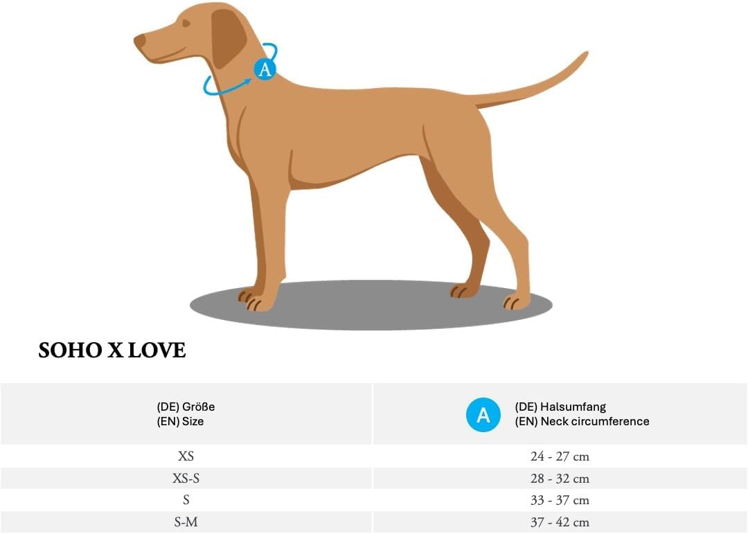 Thumbnail 1 de HUNTER SOHO X Love Hundehalsband aus Rindsleder, schwarz – gepolstert & fellschonend, Größe 47