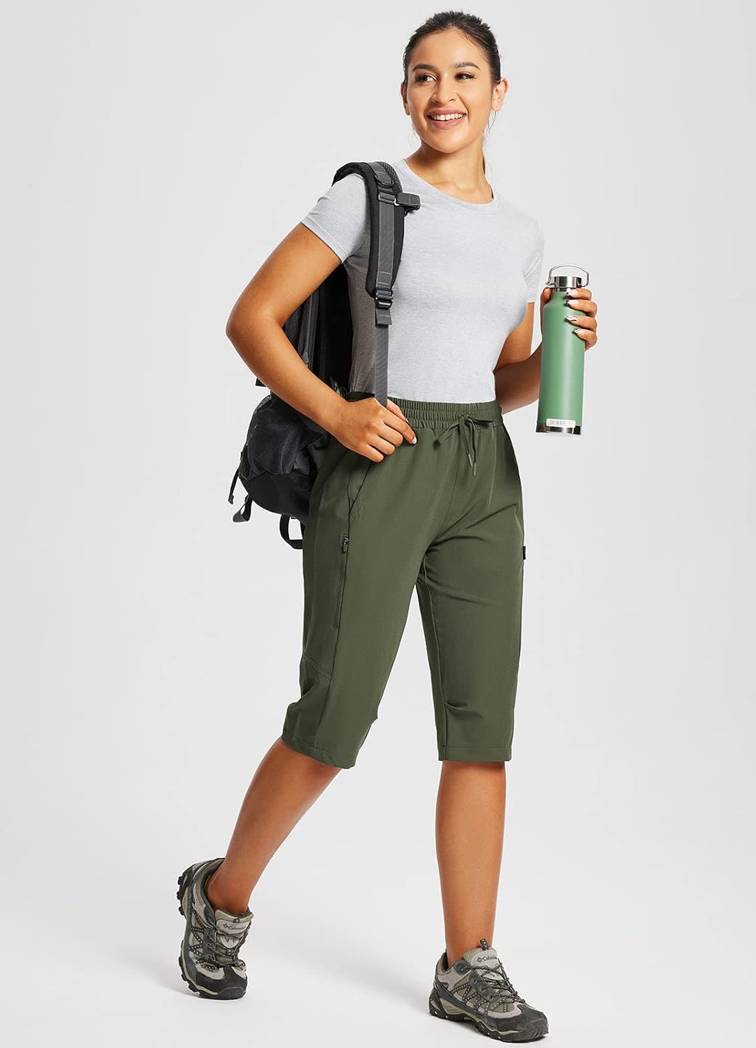 Thumbnail 2 de baleaf Women’s 15" Hiking Shorts Long Bermuda Cargo (Below-the-Knee Capris)