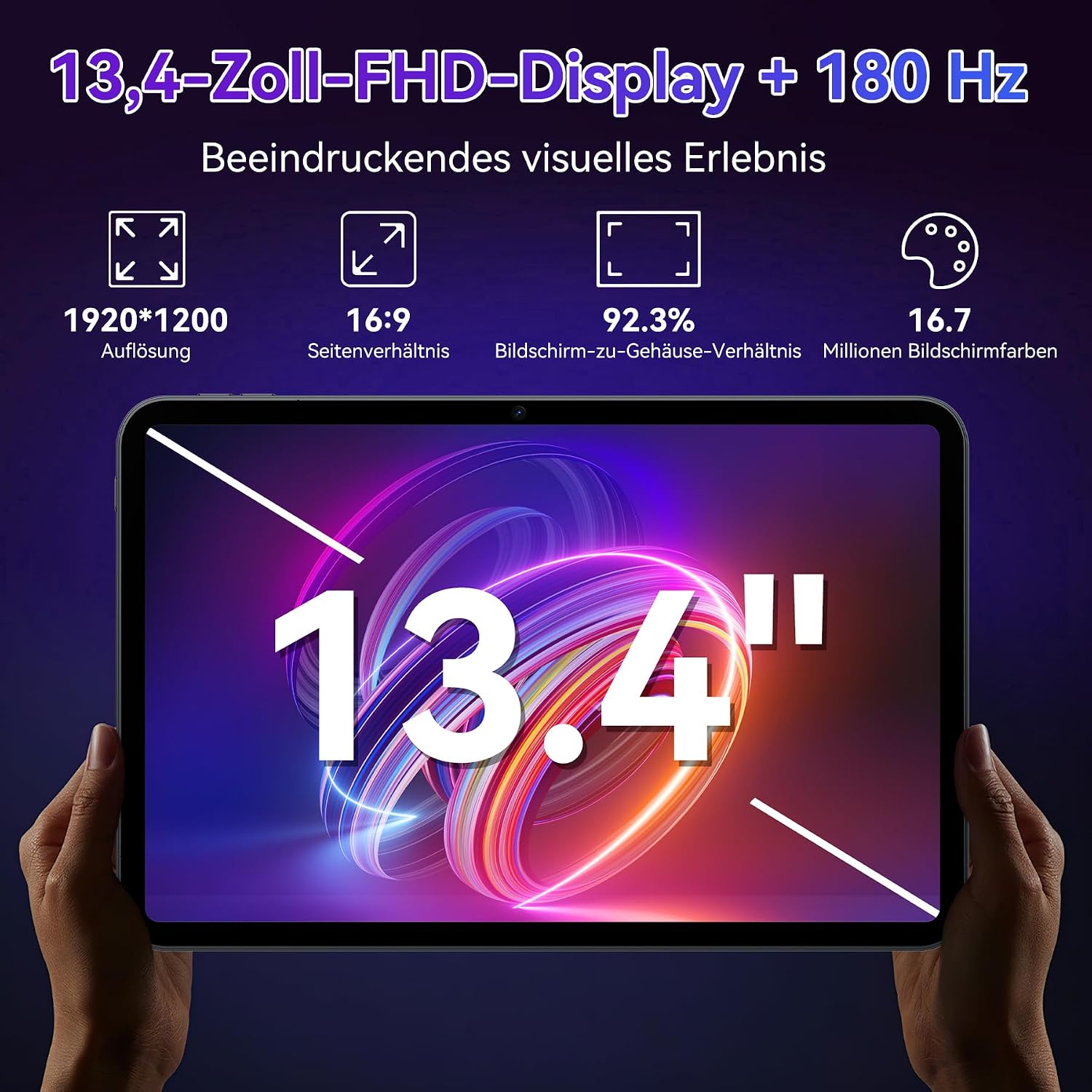 Thumbnail 2 de TABWEE T60 Pro Tablet 13,4 Zoll (Android 15) mit 120Hz-Display, 24GB RAM/256GB Speicher, 5G/WLAN, inkl. Tastatur & Stift