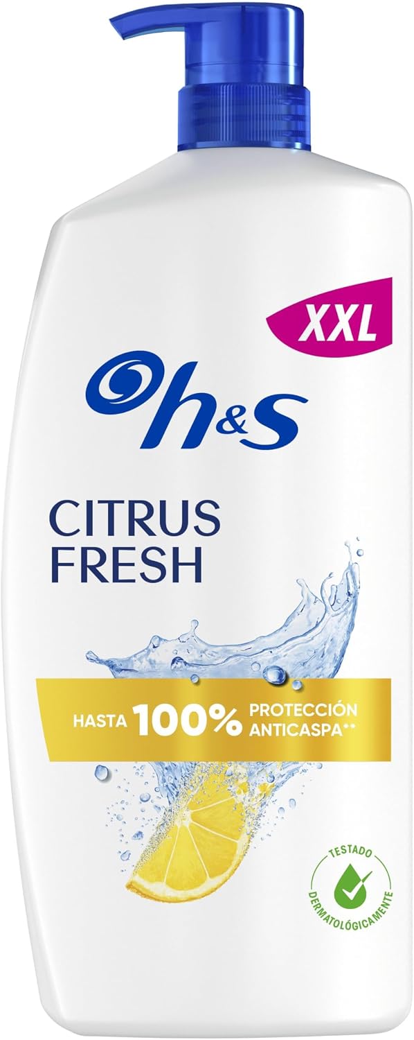 Detalle de H&S Citrus Fresh Anticaspa Champú 1000ml con Dispensador