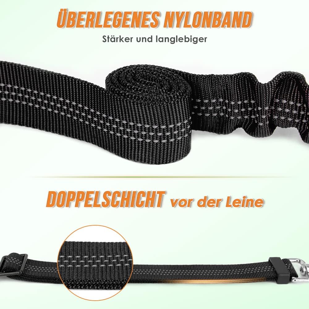 Detalle de Nasjac Doppelte Hundeleine – 360° drehbarer Splitter für zwei Hunde