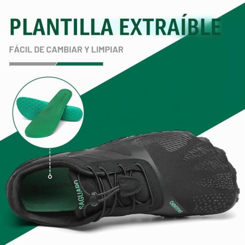 Detalle de SAGUARO Zapatillas Barefoot para Hombre y Mujer – Minimalistas con Suela Zero Drop y cinco dedos