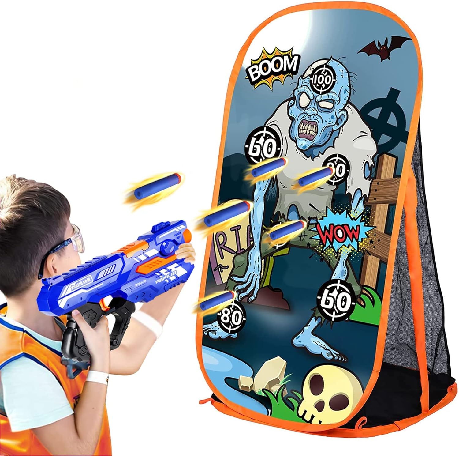Thumbnail 6 de Quanquer Zombie Shooting Target with Net – Fun Target Practice Toy for Kids Aged 5+