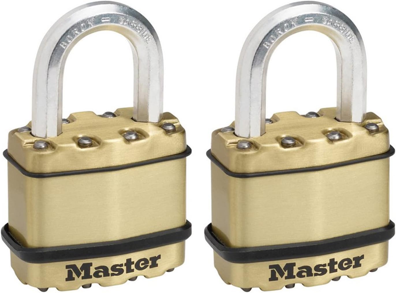 Thumbnail 5 de MASTER LOCK Cadenas Haute SÉcurité [A Clé] [Acier Laminé] [Extérieur] [Pack de 2] M1EURT