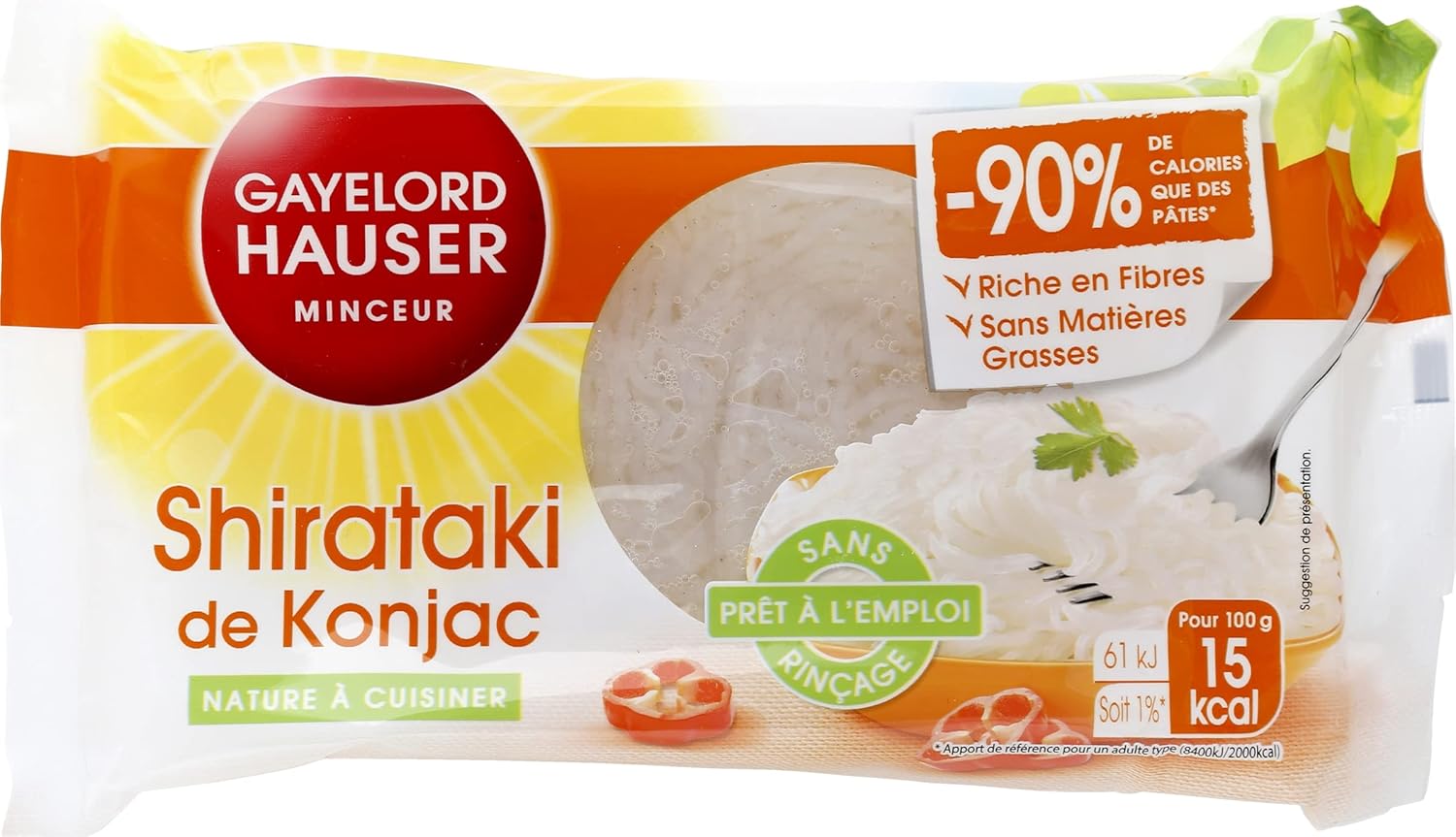 Thumbnail 1 de GAYELORD HAUSER Konjac Shirataki Nature - Sans Rinçage, Prêt à l’emploi, 10 paquets de 160 g