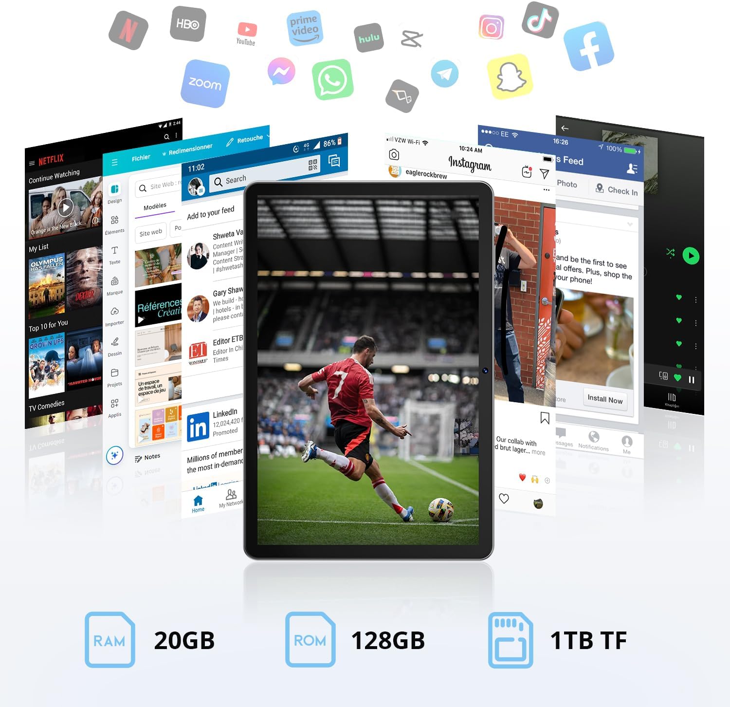 Thumbnail 3 de SVITOO Android 16 Tablet 11 Inch 20GB RAM