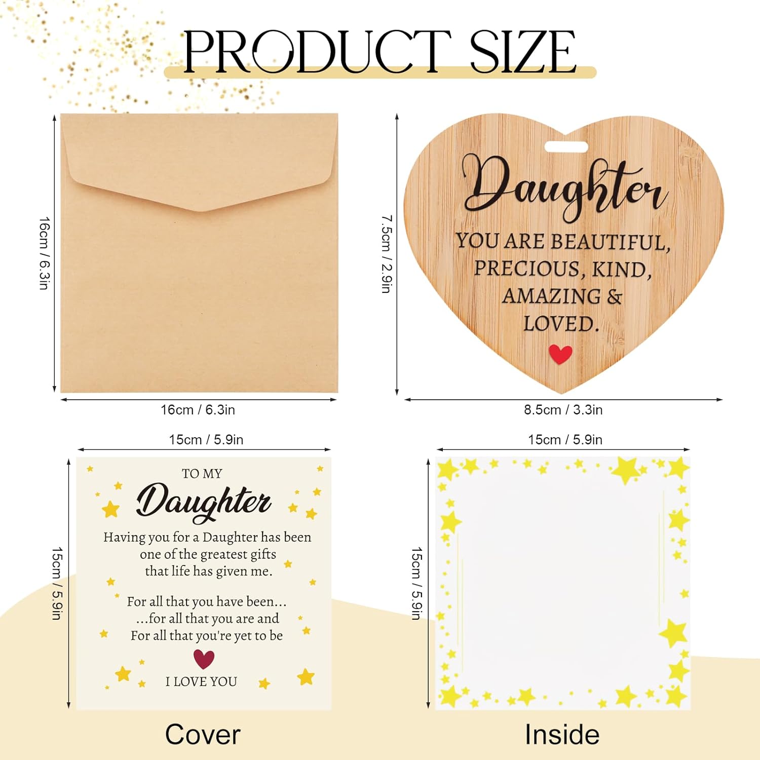 Thumbnail 3 de Welsky Daughter Birthday Cards with Envelope