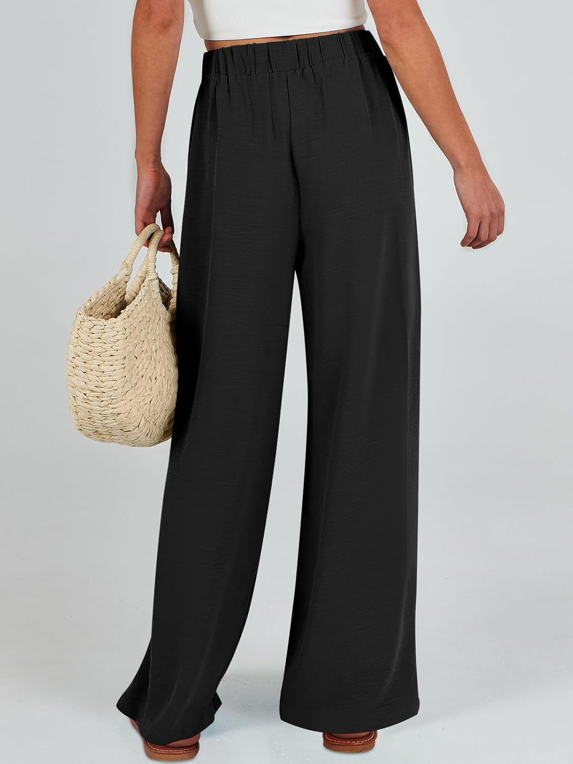 Detalle de Caracilia Wide Leg Palazzo Pants High Waist