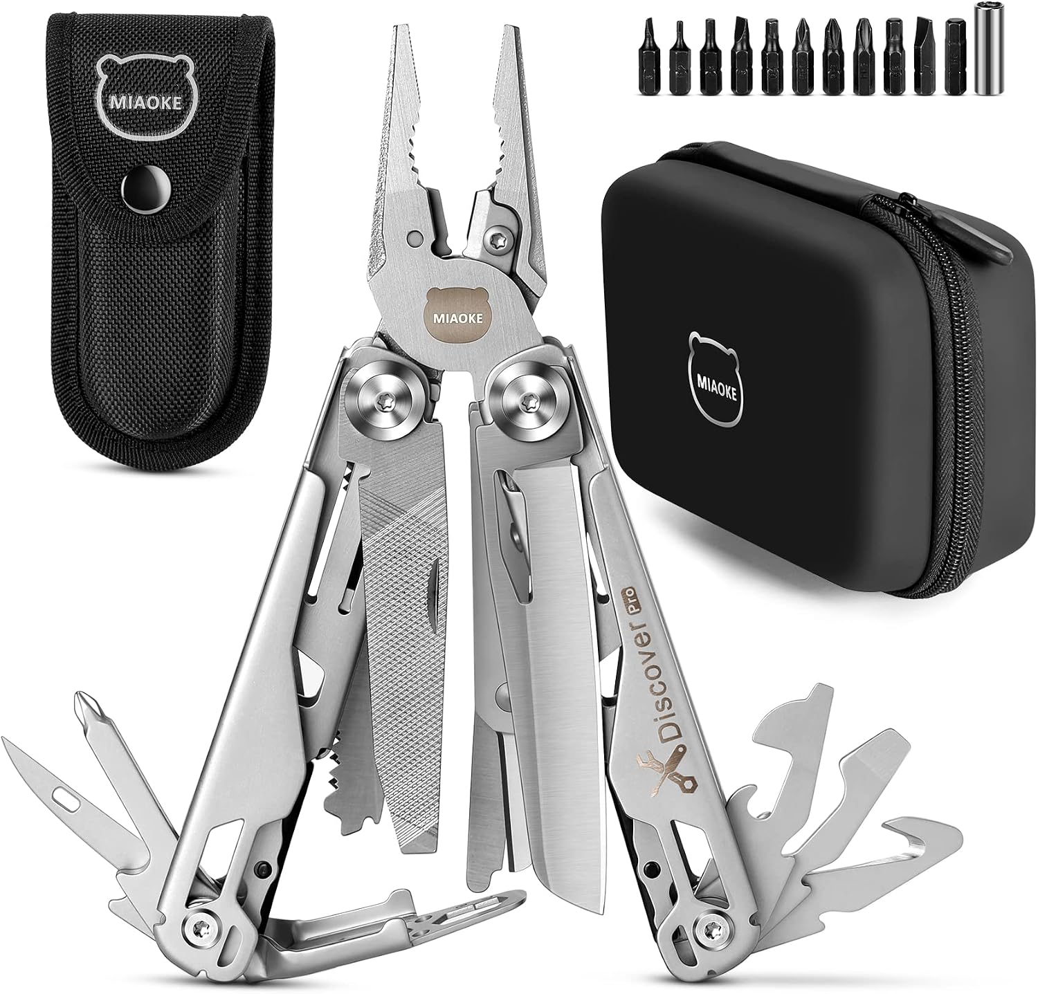 Detalle de MIAOKE 23 In 1 Multi-Tool multitool van 440A-roestvrij staal met 11 bits