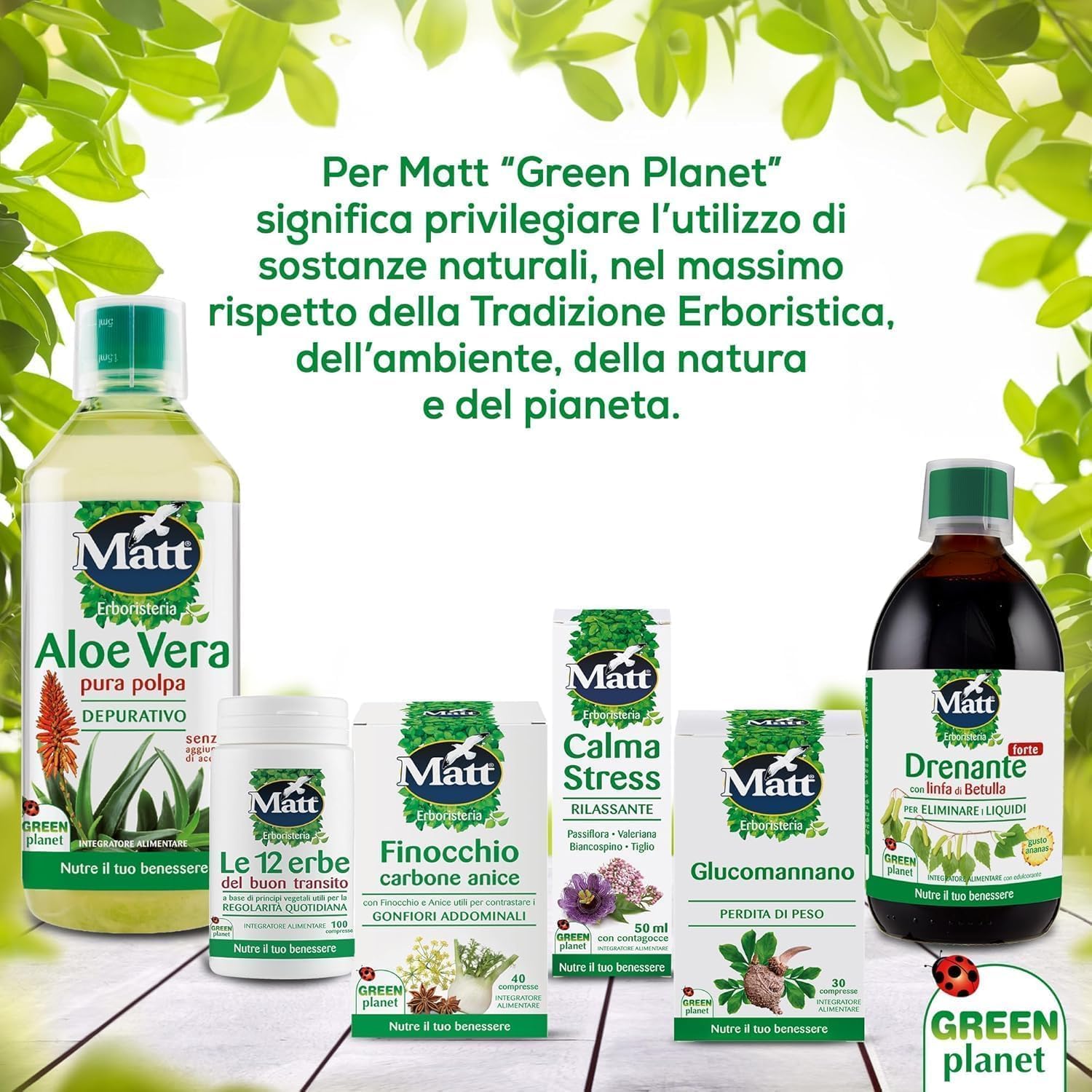 Detalle 2 de Matt Le 12 Erbe del Buon Transito – Integratore vegetale in confezione da 100 compresse