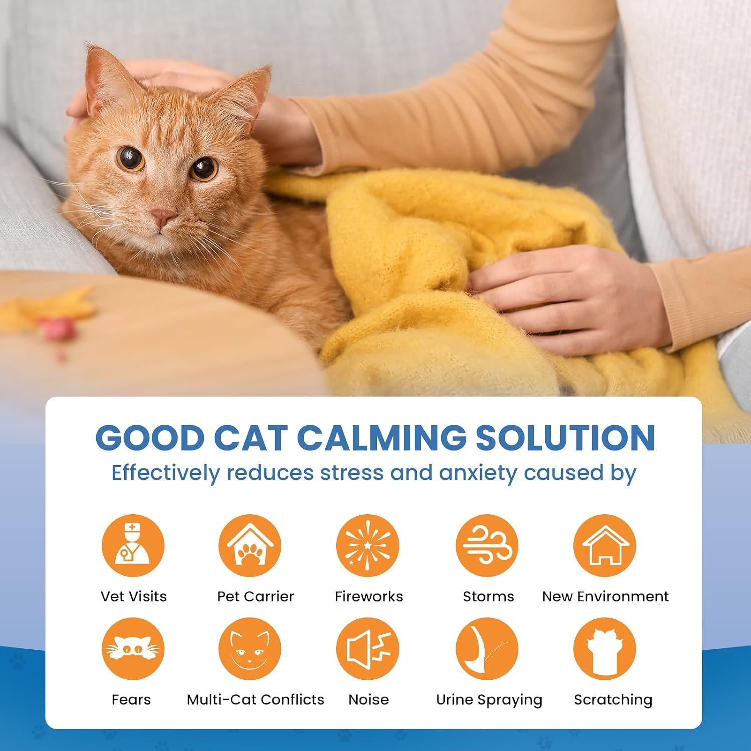 Thumbnail 1 de Mikccer 120 Days Cat Calming Plug-in: 6‑in‑1 Natural Pheromone Diffuser Kit (2 Diffusers, 4 Refills)