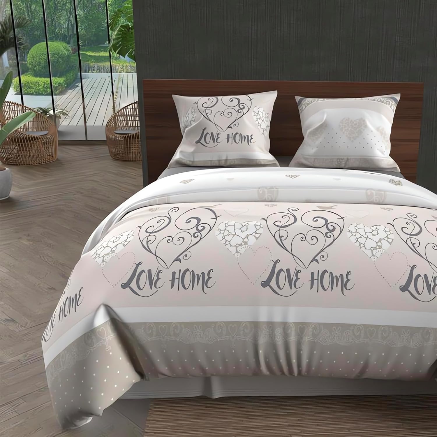 Thumbnail 6 de Valentine Housse de Couette + 1 taie, Gris, 140x200 cm — Soleil d'ocre