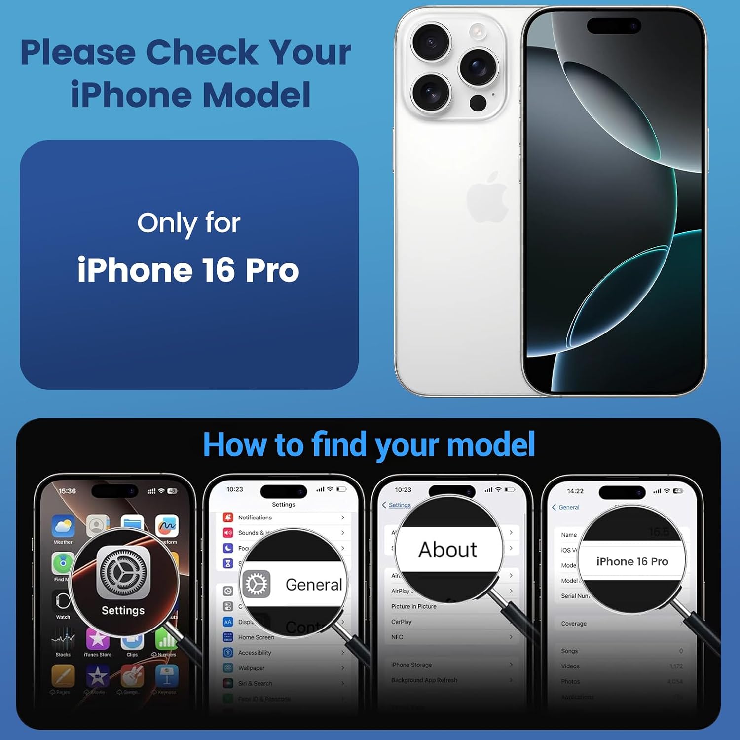Detalle 2 de Temdan Clear Case for iPhone 16 Pro (MagSafe Compatible) — Anti-Yellowing, Shockproof Slim Magnetic Cover