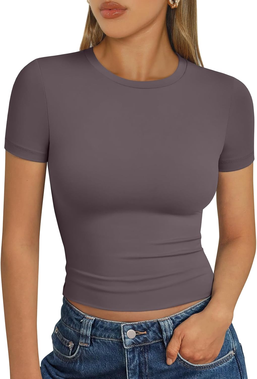 Thumbnail 6 de Trendy Queen Women’s Basic Y2K T-Shirts (Short Sleeve, Fitted) — Summer Training & Gym Tops