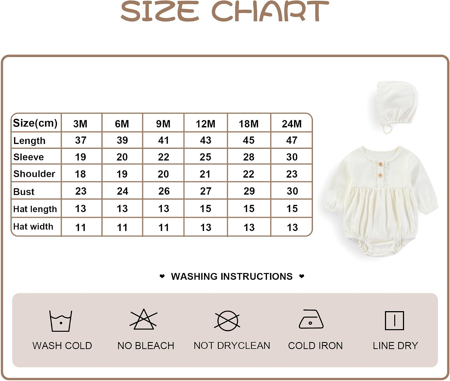 Detalle 2 de MAMIMAKA Newborn Baby Girl Cotton Bubble Romper Bodysuit 3-Pack (Long Sleeve)