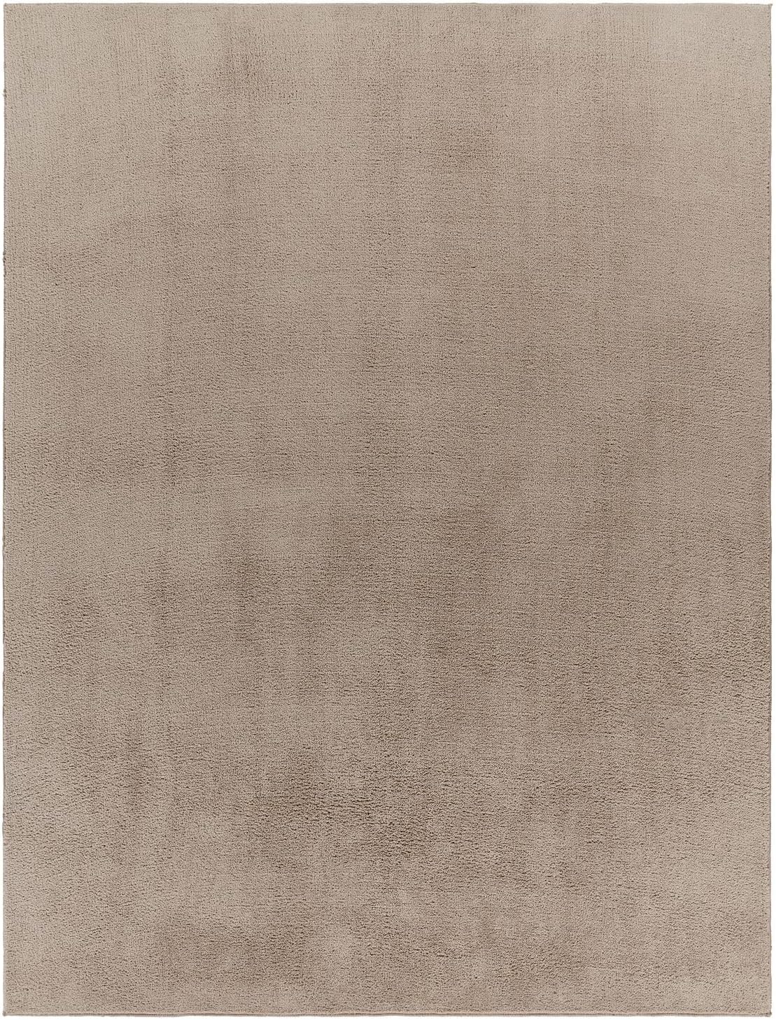 Detalle de TT Home Wohnzimmer-Teppich Kurzflor Anti-Rutsch mit 10 mm Florhöhe, taupe, 160x220 cm (waschbar)